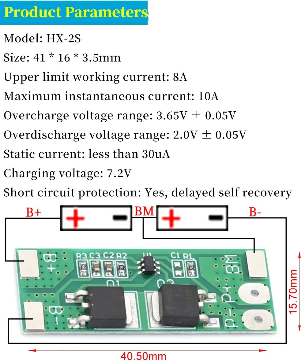 PCM 2S 10A LiFePo